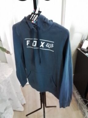 128 blue fox hoodie